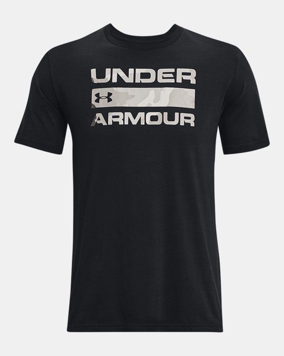 เสื้อยืด UA Stacked Logo Fill สำหรับผู้ชาย in Black image number 4